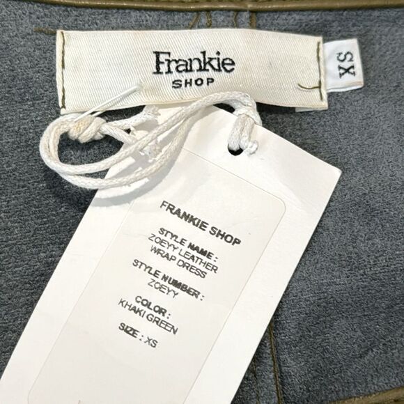 NWT The Frankie Shop Zoeyy Faux Leather Wrap Green XS - Picture 14 of 15